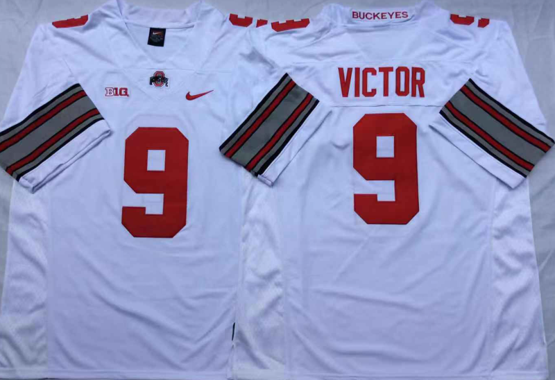 NCAA Men Ohio State Buckeyes White 9 VICTOR